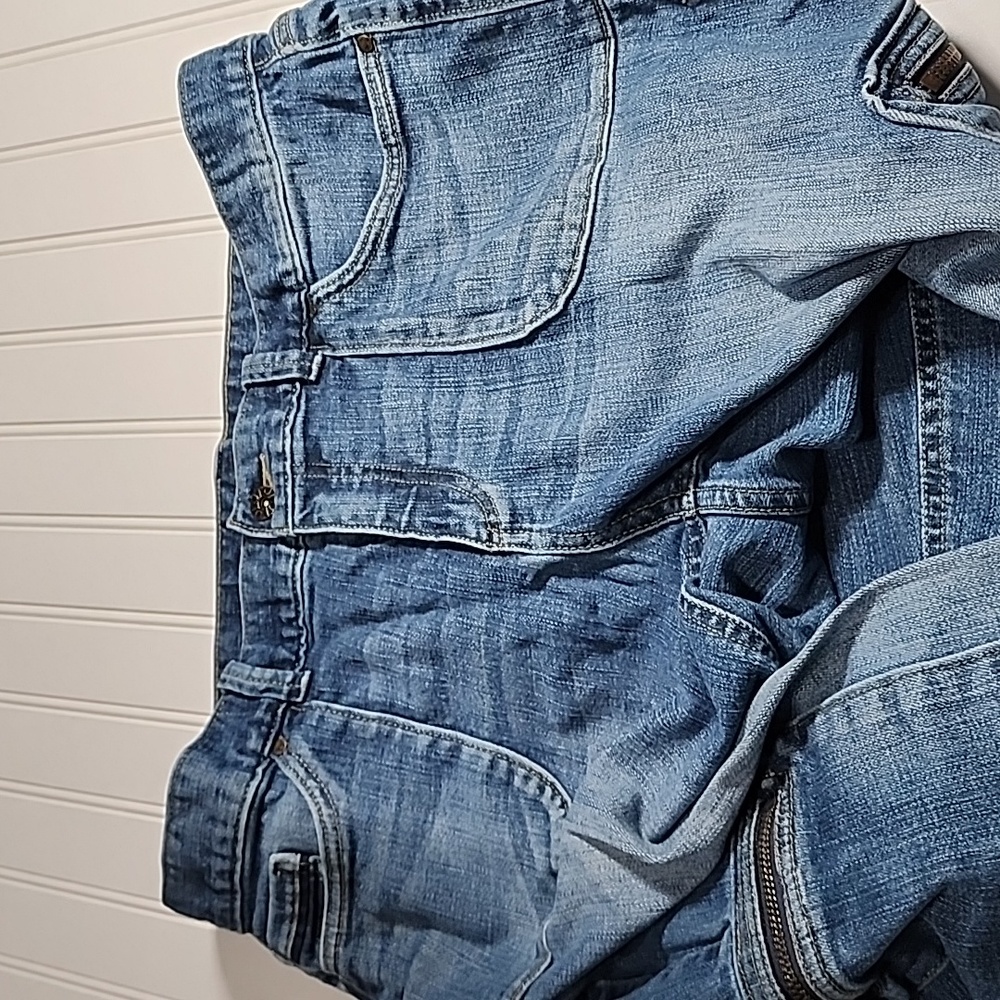 Simply Vera Cargo Crop blue Jeans 35"X25" Western - Picture 2 of 6